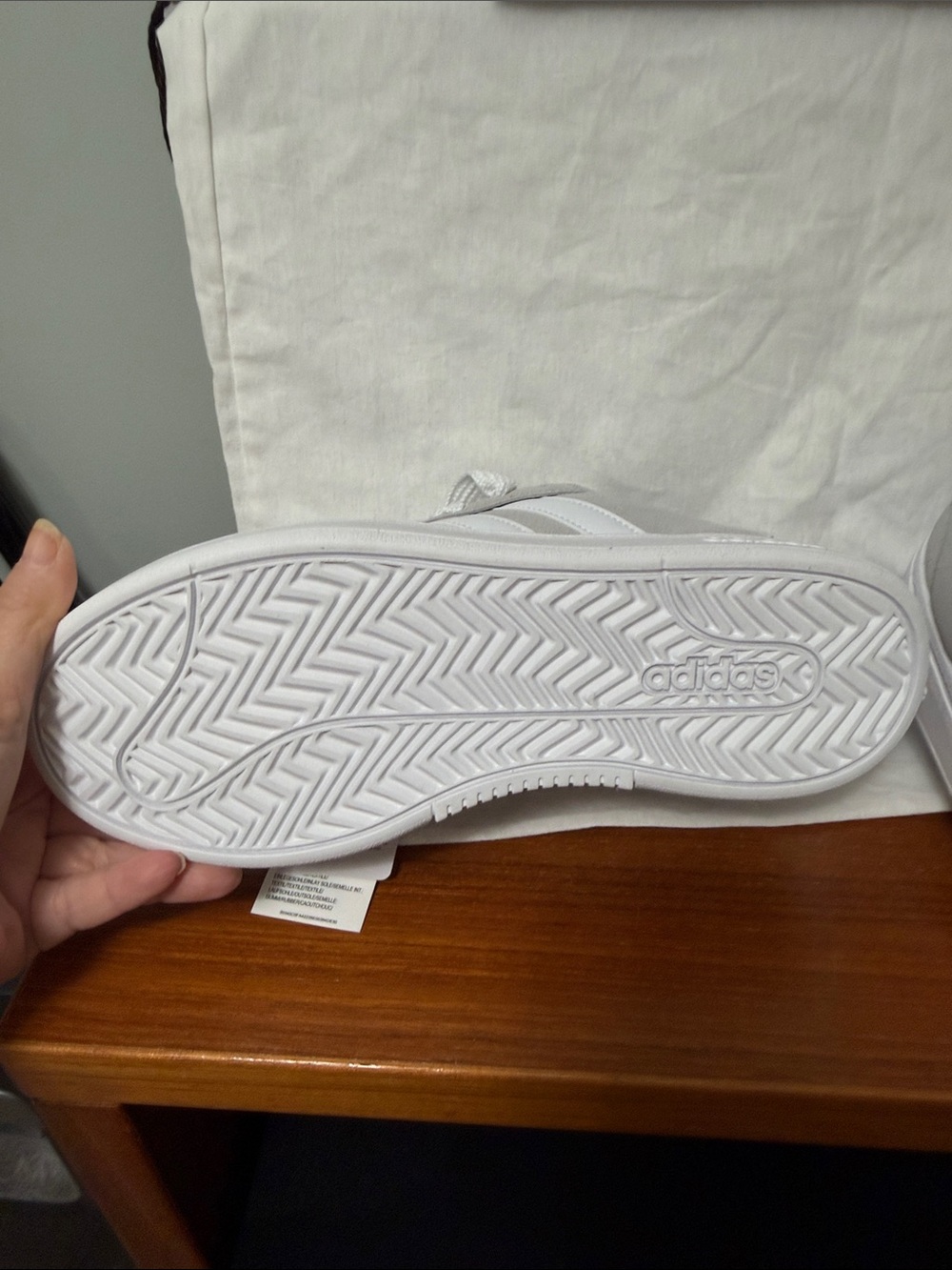adidas Gray and White Low-Top Sneakers - Picture 4 of 7
